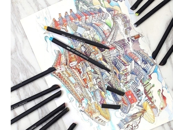 Набор профессиональных разноцветных линеров для рисования Fineliner Color 60 цветов Каменец-Подольский