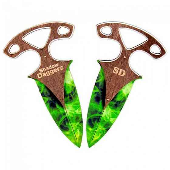 Комплект сувенірних ножів дерев'яних "Тичковий смарагд" DAG-E Вінниця