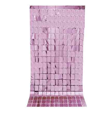 Дождик для фотозоны кубиками 2 м на 1 м розовый Киев