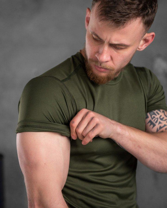 Футболка пароотводящая олива animal  РН7546 Одесса - изображение 5