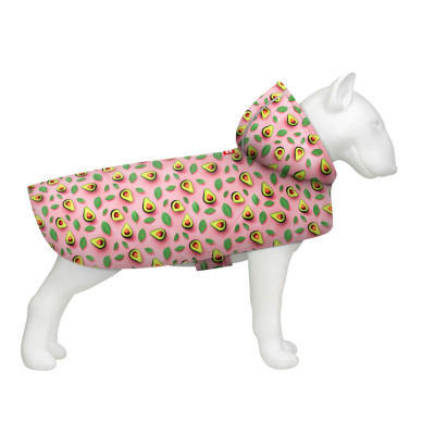 Дождевик для животных WAUDOG Clothes Накидка с капюшоном Авокадо на розовом S (356-4051) Винница - изображение 1