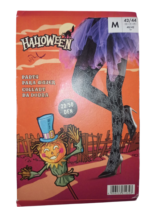 Жіночі колготи з великою паутинкою на Хелловін 20\50 den M 42-44 Італія чорний Київ - фото 4