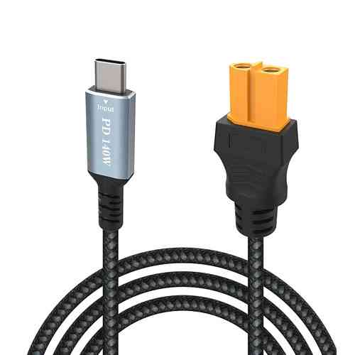 Кабель переходник XT60 мама на Type-C PD 140Вт, 1м, в оплетке Киев