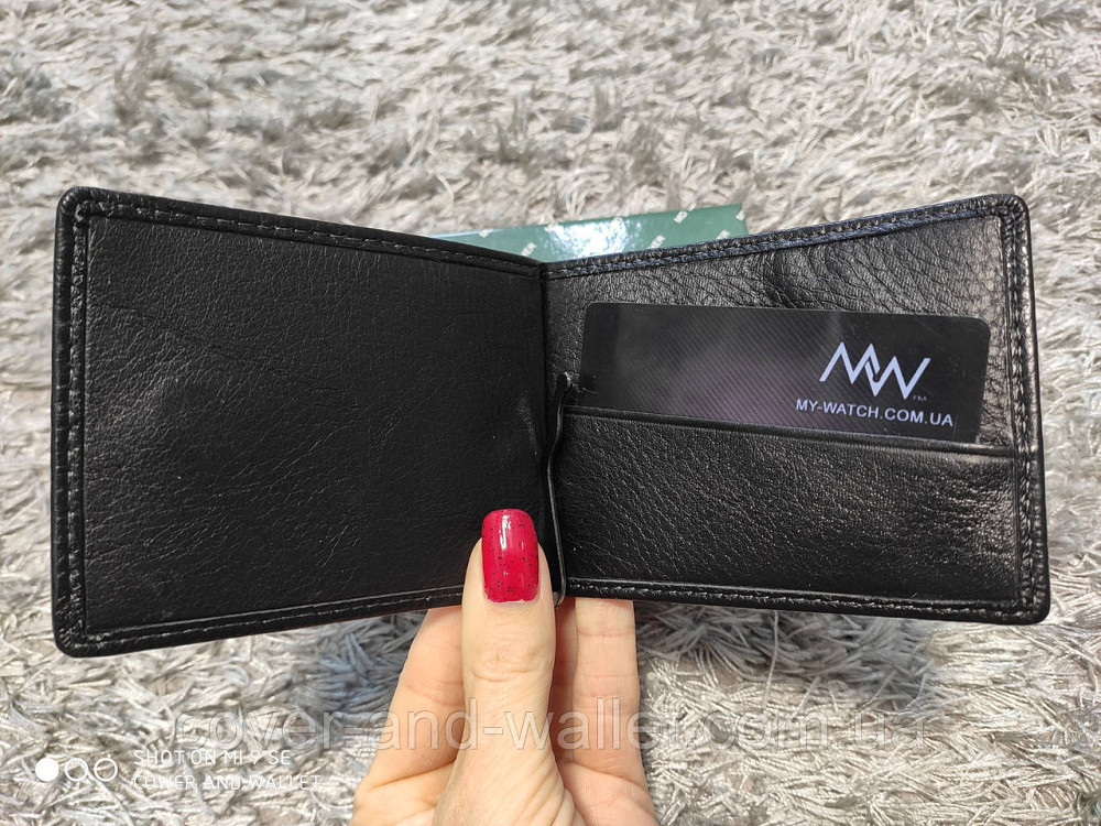 Тонкий зажим для денег на магнитах с карманом на молнии MD Leather 22-1002 Киев - изображение 3