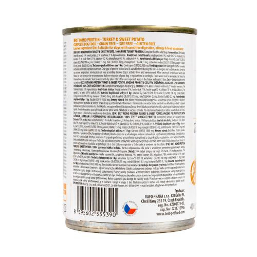 Корм влажный Brit Mono Protein Turkey and Sweet Potato для собак с индейкой и бататом 400 г Киев - изображение 3