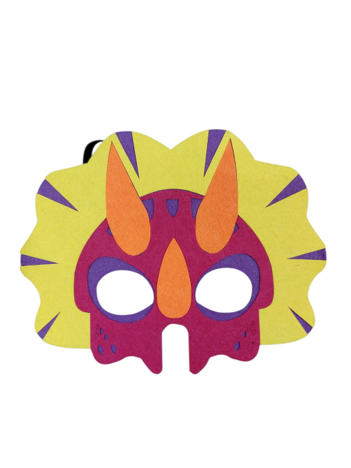 Детская фетровая маска динозавра для праздников и Хэллоуина one size разноцветный Киев - изображение 1