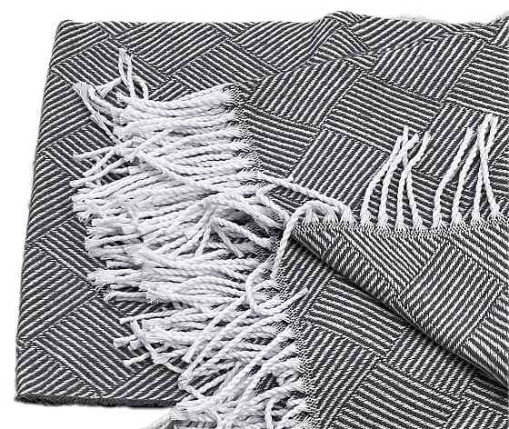 Vladi Плед Vladi 140x200 см бавовняний натуральний сірий Валенсія Valencia Harry Киев