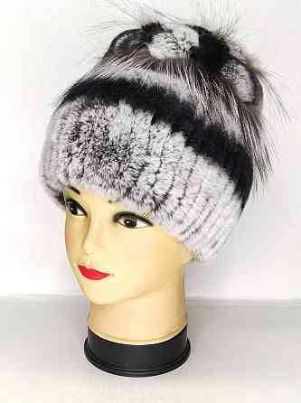 Меховая шапка женская цветок Rex Мишель Шиншиловый Харьков