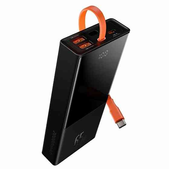 Зовнішній акумулятор Baseus Elf Digital Display Fast Charging Power Bank 20000mAh 65W Black Киев