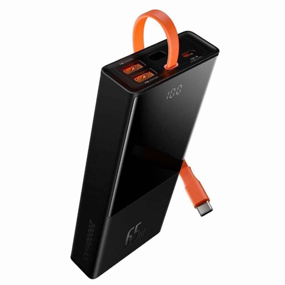 Зовнішній акумулятор Baseus Elf Digital Display Fast Charging Power Bank 20000mAh 65W Black Киев - изображение 3
