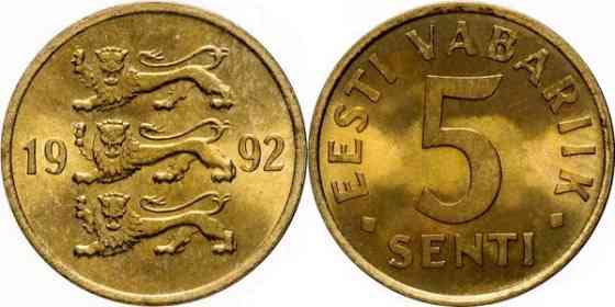 5 сентов 1991-1995, Эстония(БС) Полтава