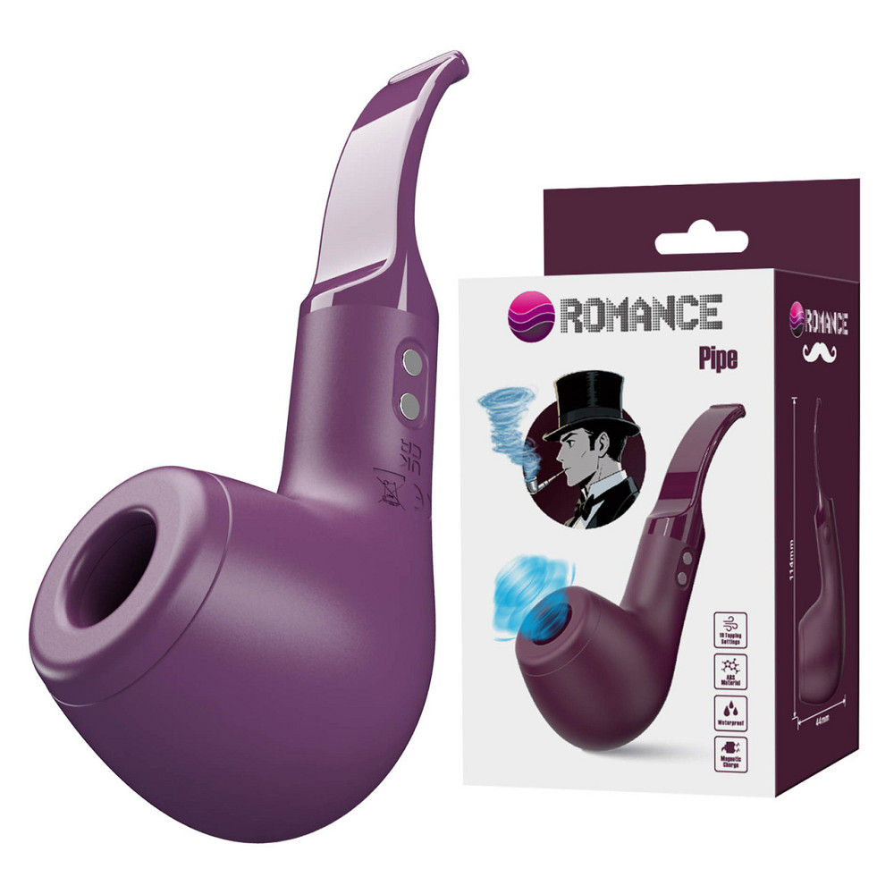 Вібратор PRETTY LOVE Romance Pipe Purple, силікон, фіолетовий, вакуумна стимуляція Sex Aura Київ - фото 1