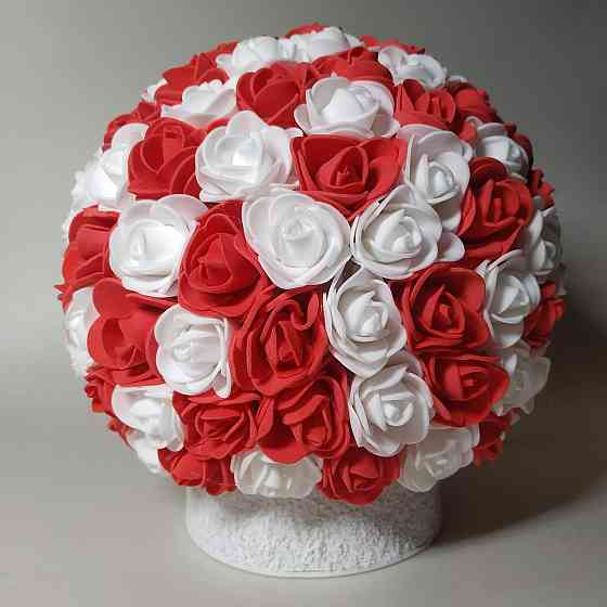 Світильник-нічник "Букет червоно-білих троянд" Дніпро