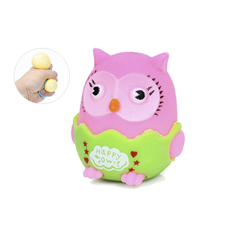 Іграшка сквіш антістресс "Совеня" MS 4141 розмір 7 см Рожевий Вінниця - фото 1