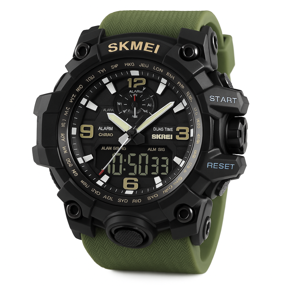 Чоловічий годинник з пластиковим ремінцем SKMEI, Годинник на руку для військового QY-33 Львів - фото 14