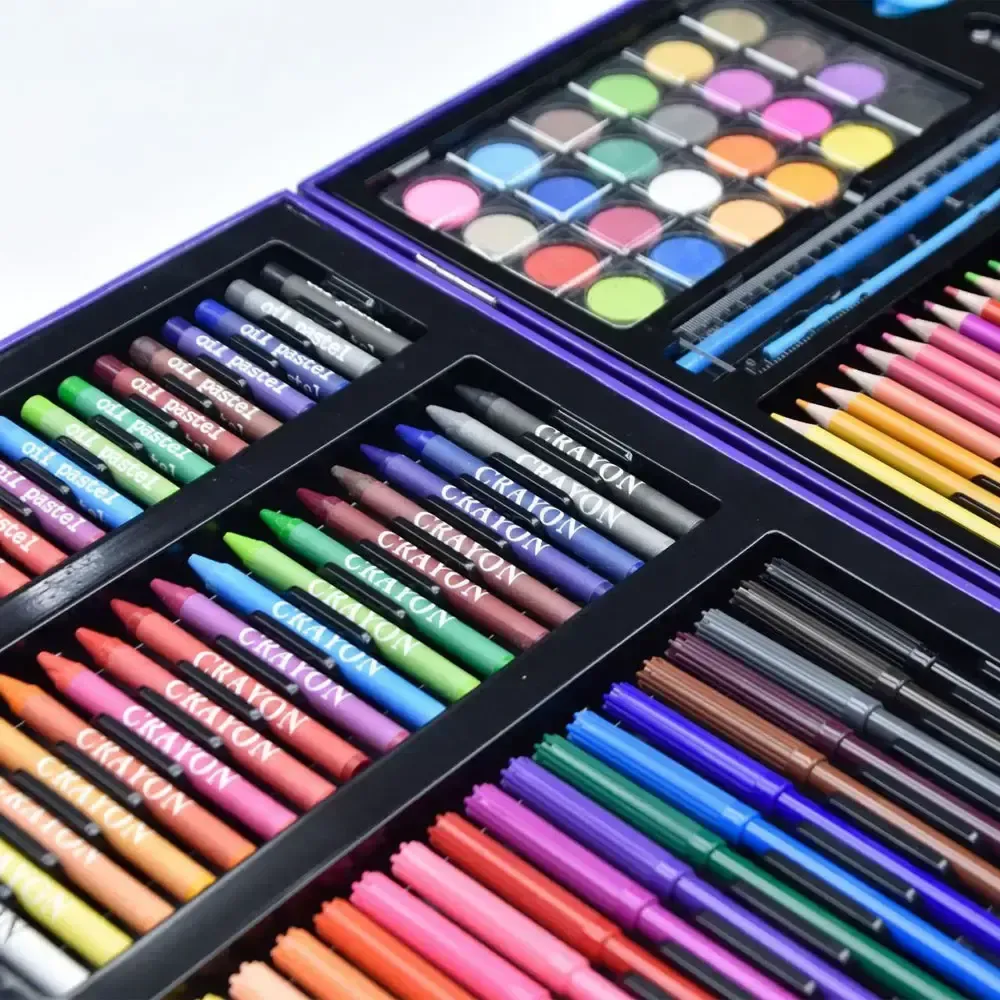 Набор для рисования в кейсе 128 предметов, Космонавт, Синий / Детский набор для творчества / Набор художника YU227 Коломыя - изображение 3