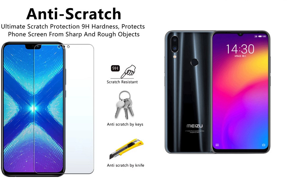 Защитное стекло NeoGlass для Meizu Note 9 – ультрапрозрачное и устойчивое Киев - изображение 1
