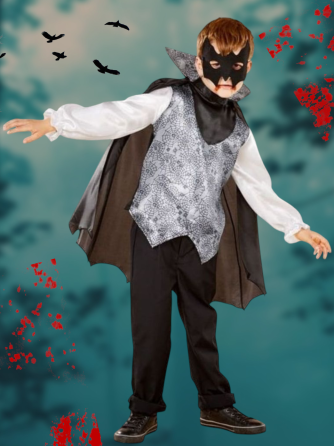 Дитячий костюм Вампір на Хелловін розмір М на 4-6 років 110-116 розмір чорний Київ