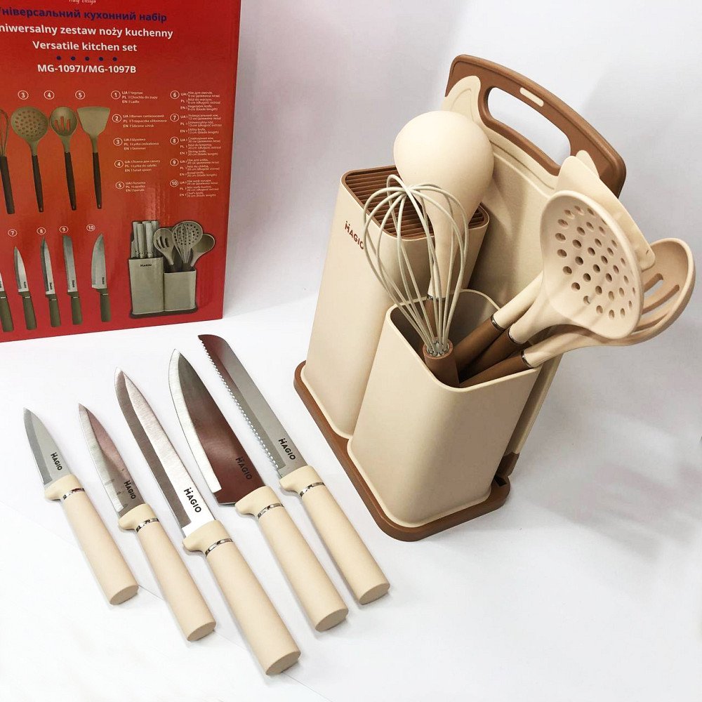 Приналежності для кухаря Magio, Набір для господині кухонний, Кухонні предмети силікон MJ-84 Івано-Франківськ - фото 1