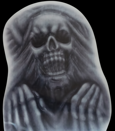 Велика наліпка на дзеркало Скелет Halloween 37 на 28 см Київ