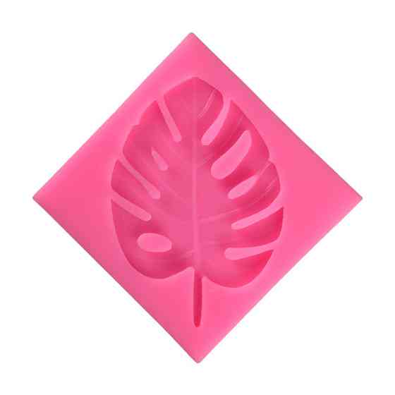 Силиконовый молд Листок 67 на 69 мм розовый Киев