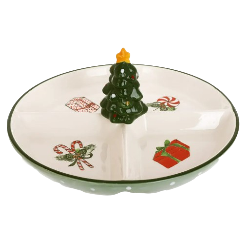 Менажница керамическая Зимняя сказка 28*28*11см Житомир