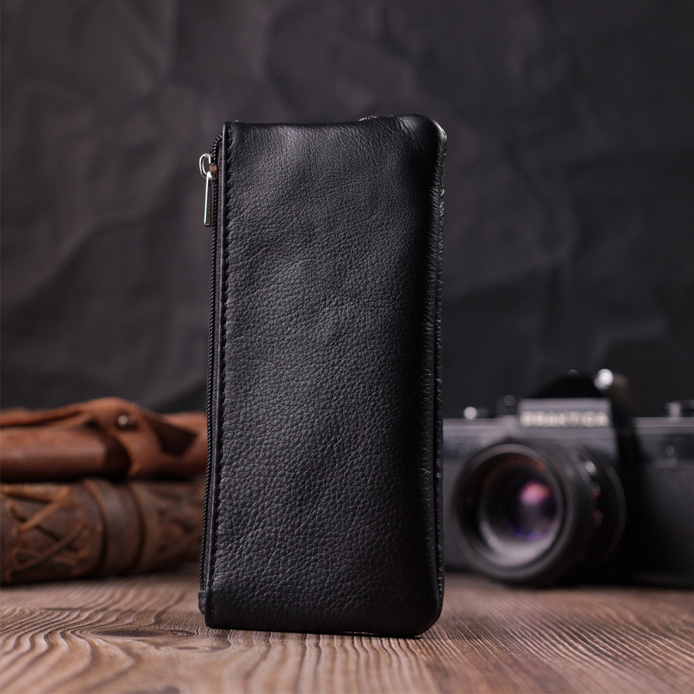 Шкіряна ключниця на 4 карабіни, чорна (ST Leather) Київ - фото 19