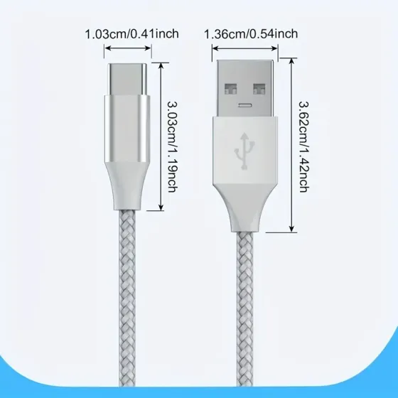 Кабель USB-Lightning 3м для Apple, прочный и гибкий Киев
