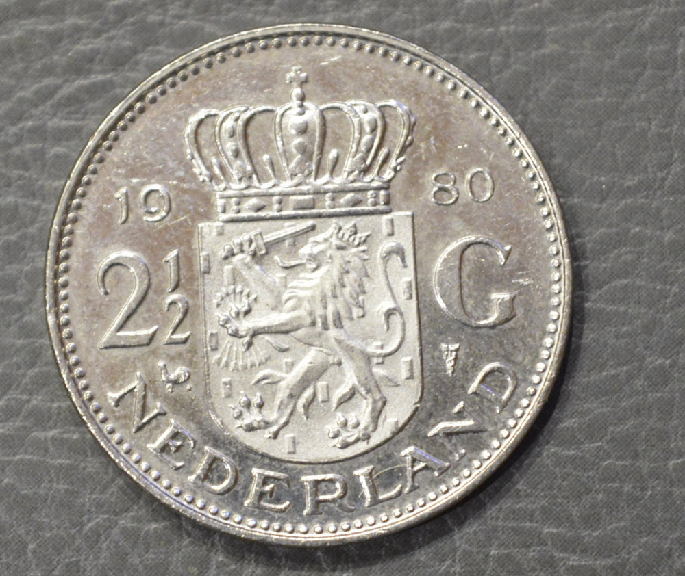 Нідерланди 2 1/2 гульдена 1980 рік Полтава - фото 1