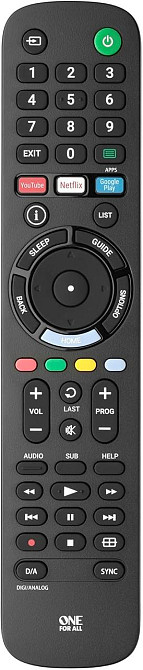 Дистанційний пульт управління One For All URC4912 чорний інфрачервоний 46 кнопок сумісний з Sony TV/Smart TV універсальний Київ - фото 2