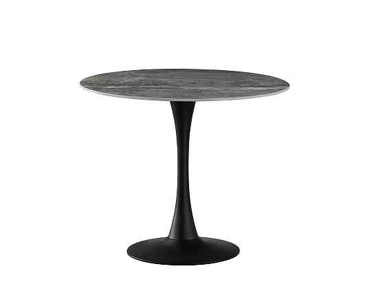 Стіл Опал (D=80), чорний/кераміка Армані грей Днепр