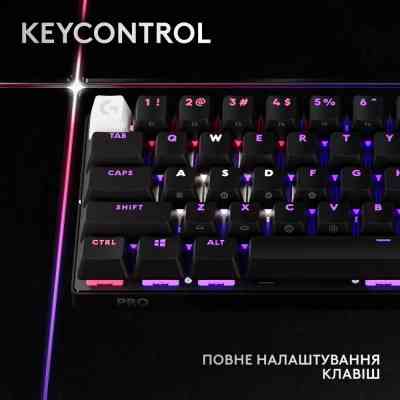 Клавіатура Logitech G Pro X 60 Lightspeed GX Tactile Wireless/Bluetooth UA Black (920-011911) Вінниця