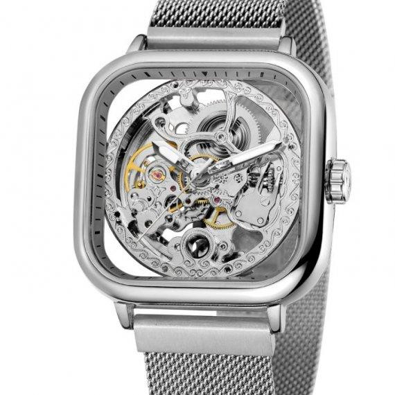 Годинник жіночий механічний наручний Forsining Eagle II (Сріблястий) Київ - фото 2