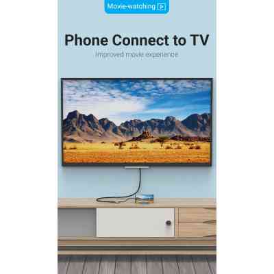 Переходник USB3.1 Type-C to HDMI (F) 4K 30HZ 0.15m Vention (TDEHB) Винница