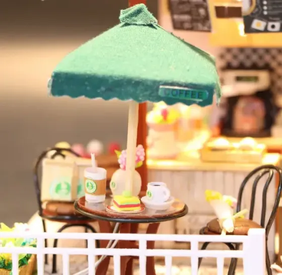 3D Румбокс DIY DollHouse "Coffee Time" кафе + Пилозахисний купол C006Z Київ