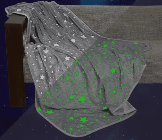 Серый Детский плед-покрывало светящийся в темноте Magic Blanket 150*200 Коломыя