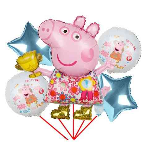 Шарики со свинкой Пеппой 5 штук разноцветный Киев
