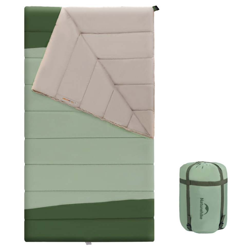 Спальний мішок двомісний Naturehike CNK2300019, зелений Київ - фото 1