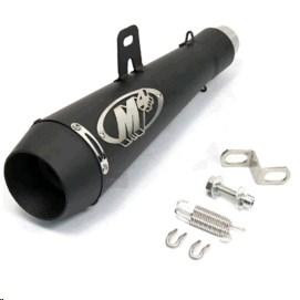 Глушник (тюнінг) 34 см (нержавіюча сталь, сопло, чорний, прямоток) 118 Мукачево - фото 1