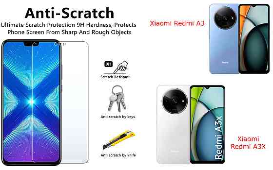 Защитное стекло NeoGlass для Xiaomi Redmi A3, Redmi A3X – ультрапрозрачное и устойчивое Киев