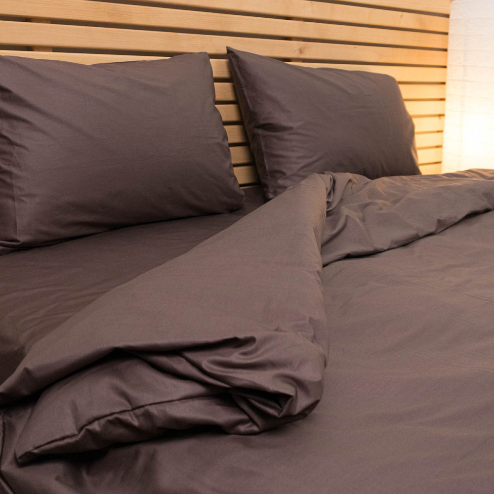 Наволочка на подушку 40х60 см сатин гладкофарбований 135 г/м2 YouStar 1 шт. (Шоколад) Суми - фото 3