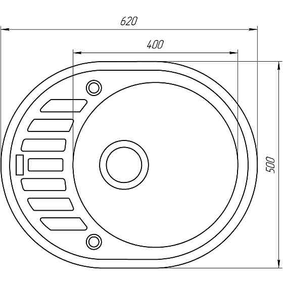 Гранітна мийка Globus Lux ARNO піщаний 620х500 мм-А0004 Київ
