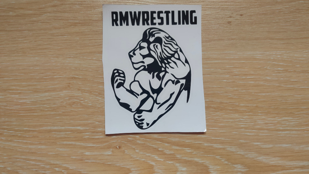 Наклейка на авто-мото Лев rmwrestling Чёрная Киев - изображение 2