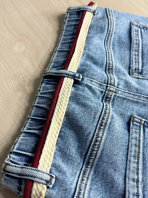 Юбка женская джинсовая ZJY 68015 с разрезами на кнопках талия на резинке голубая, голубой, 28, 28, 75 см, 98 см Киев - изображение 15