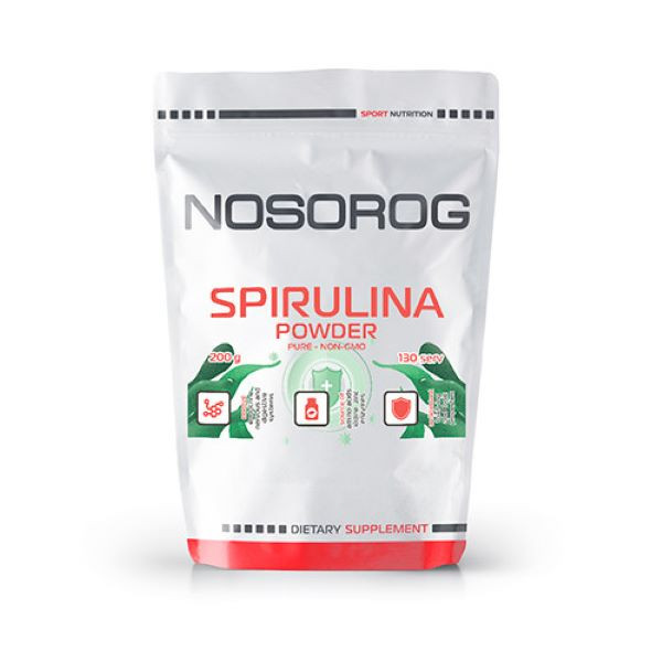 Спіруліна Nosorog Nutrition Spirulina powder 200г Луцьк - фото 1