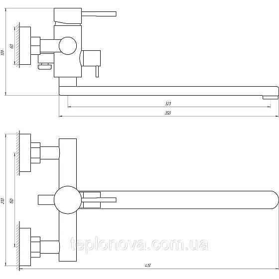 Смеситель для ванны Globus Lux WIEN SBT2-208 Черновцы