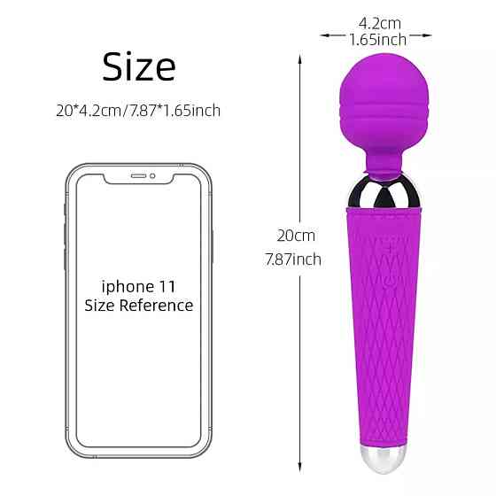 Вібратор жіночий 10 режимів 20 см на 42 мм фіолетовий Київ