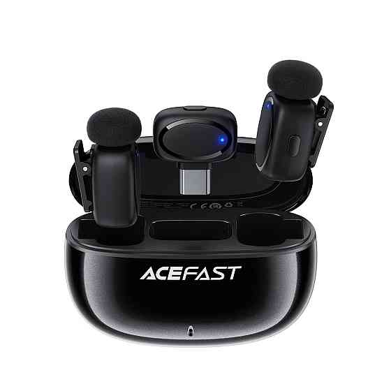Бездротова мікрофонна система ACEFAST R2 dual-mic (Type-C) Black Київ