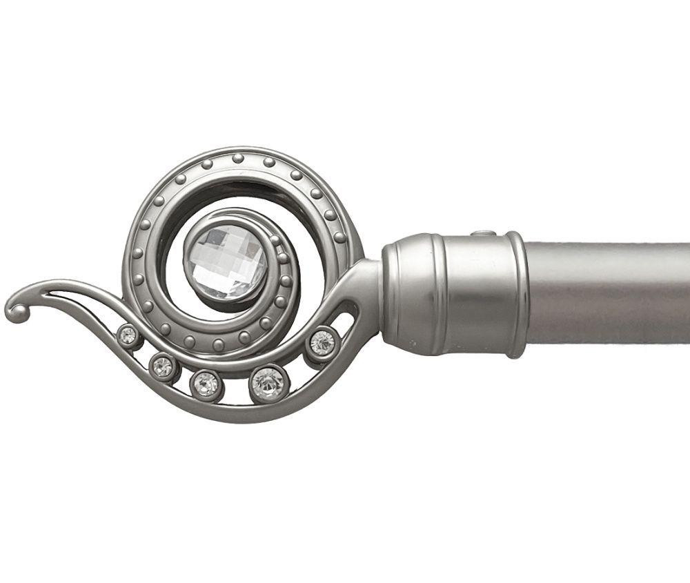 Карниз Orvit Око Дракона металевий дворядний техно гладка труба кільце металеве Сатин 25\19 мм 240 см Львов - изображение 2