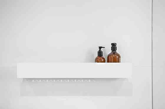 Полка для душа DABSTORY 01-004-0250-W-B-FBA Белая 25 см навесная нержавеющая стальная угловая стойка Киев